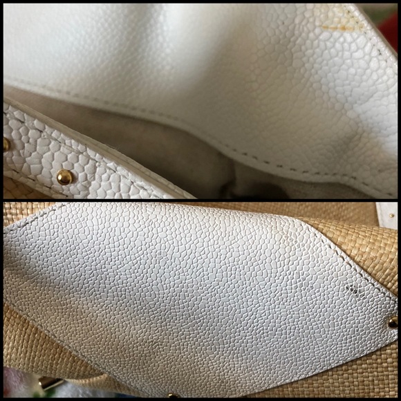 Cole Haan Collection Woven Straw Leather Large Bag - Picture 16 of 16